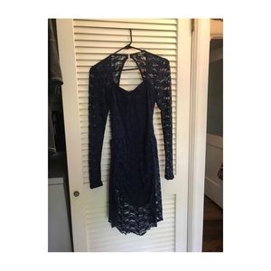 Navy lace dance costume
